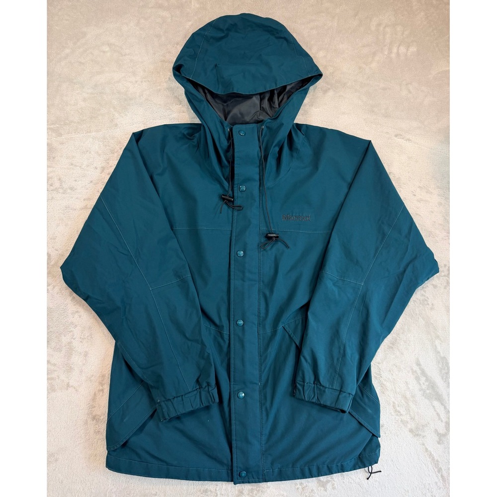 Vintage Marmot Mens Hooded GORE-TEX Waterproof Full Zip Rain Jacket Small